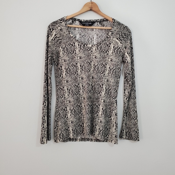 Norma Kamali Tops - Norma Kamali Reptile Print Blouse